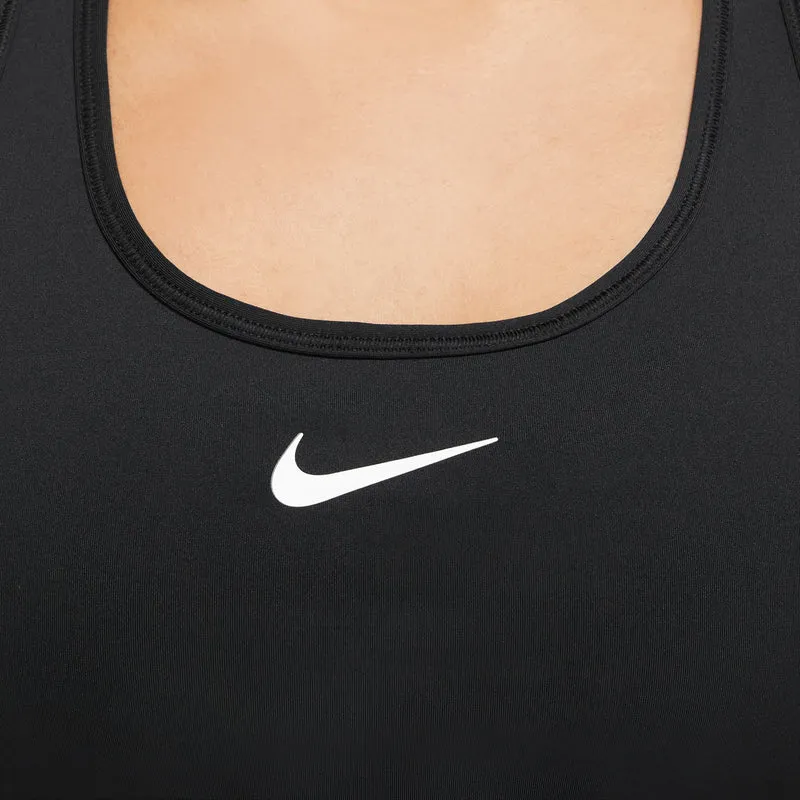 Swoosh Medium Sport-BH Damen-Schwarz