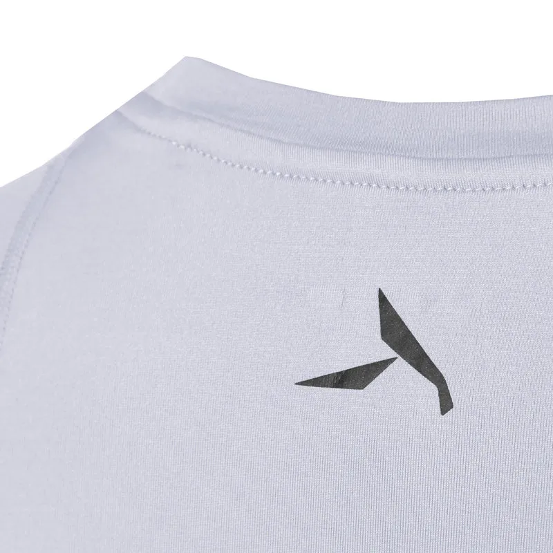 Feel the Vybe Laufshirt Damen-blaugrau