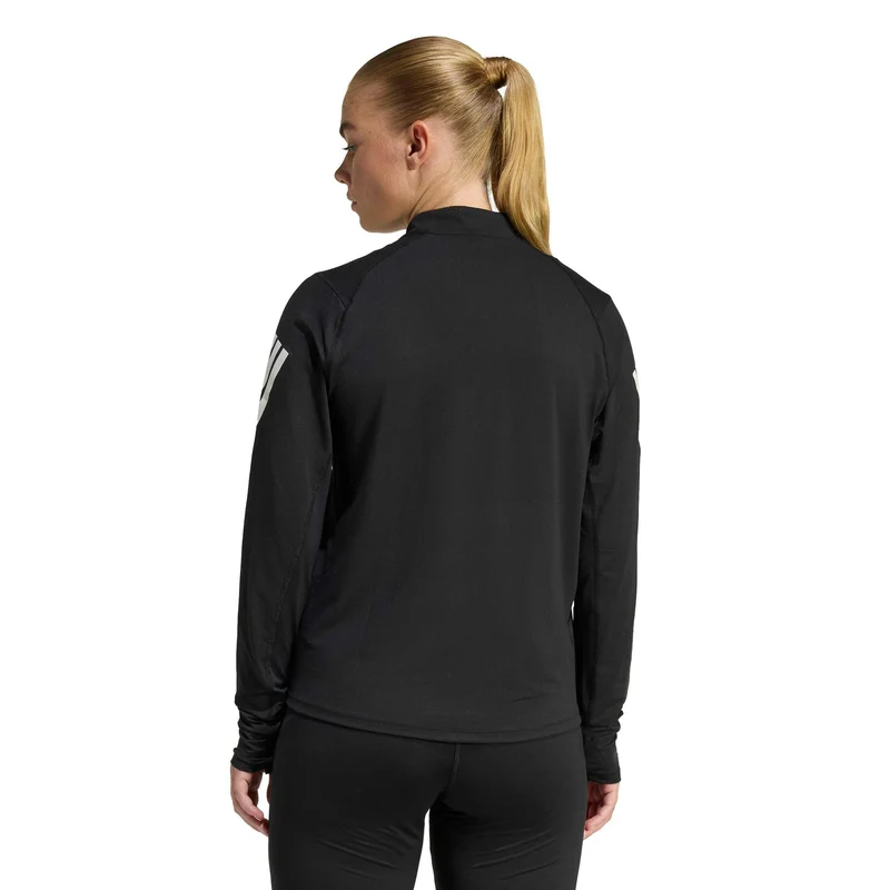adi365 Zip Laufshirt Damen-schwarz