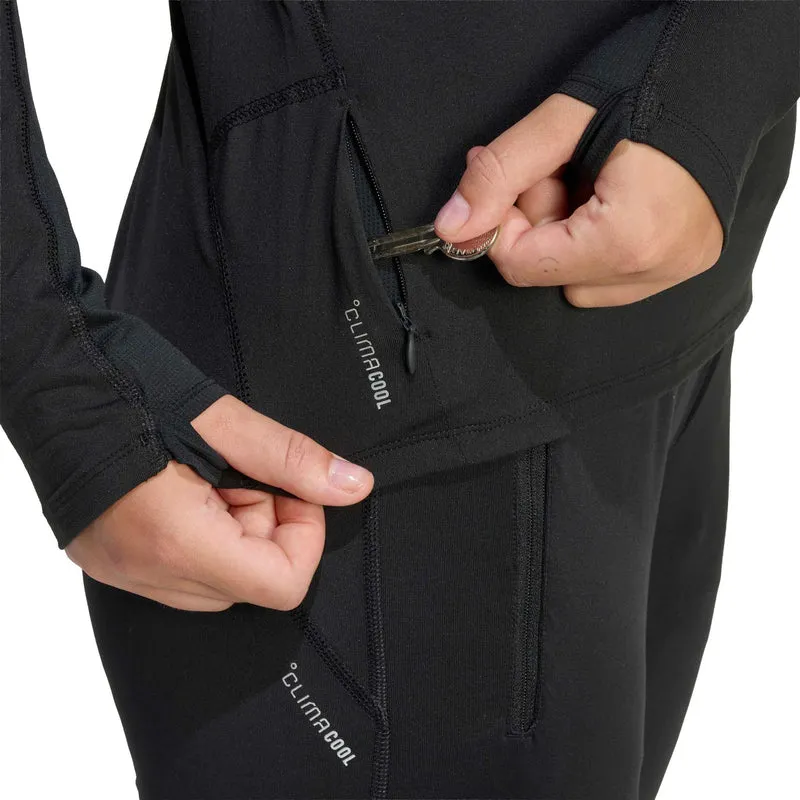 adi365 Zip Laufshirt Damen-schwarz