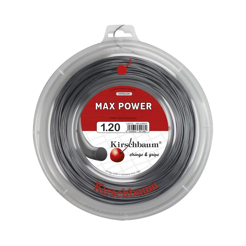 Max Power Saitenrolle 200m-Anthrazit