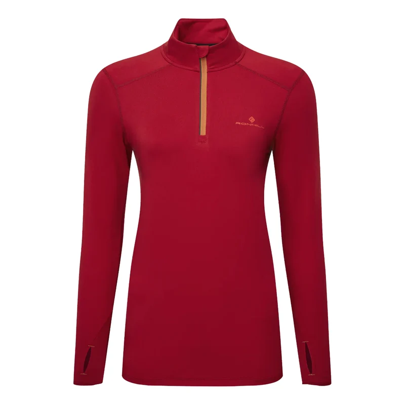 Core Thermal 1/2 Zip Laufshirt Damen-Rot