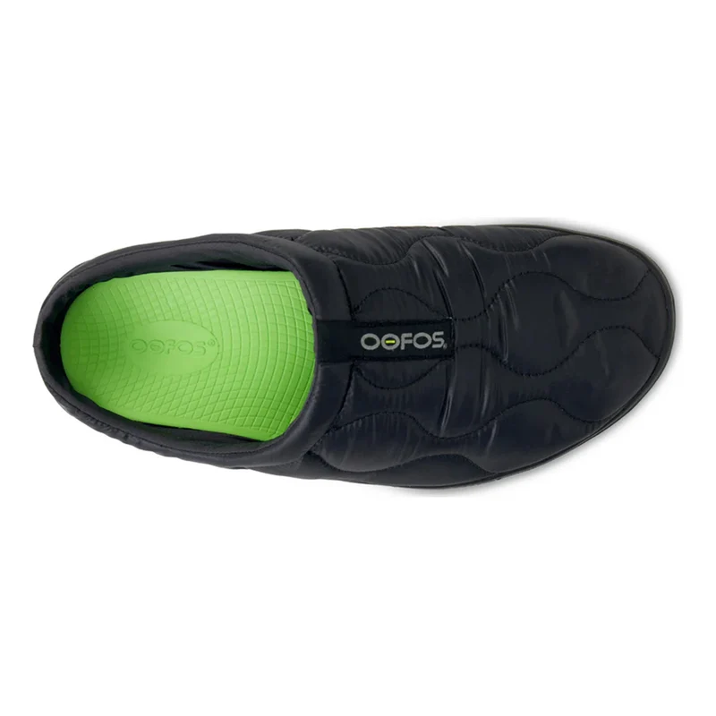 Oocoozie Thermo Mule Recoveryschuh Unisex - schwarz, neongrün