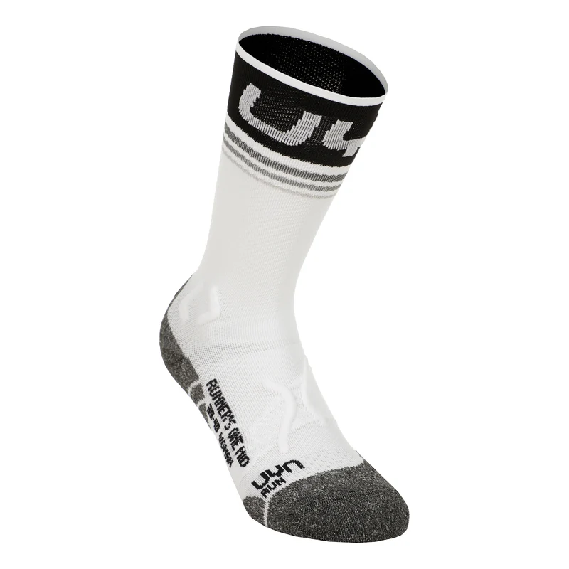 Runner'S One Mid Laufsocken Damen-Weiß,Schwarz
