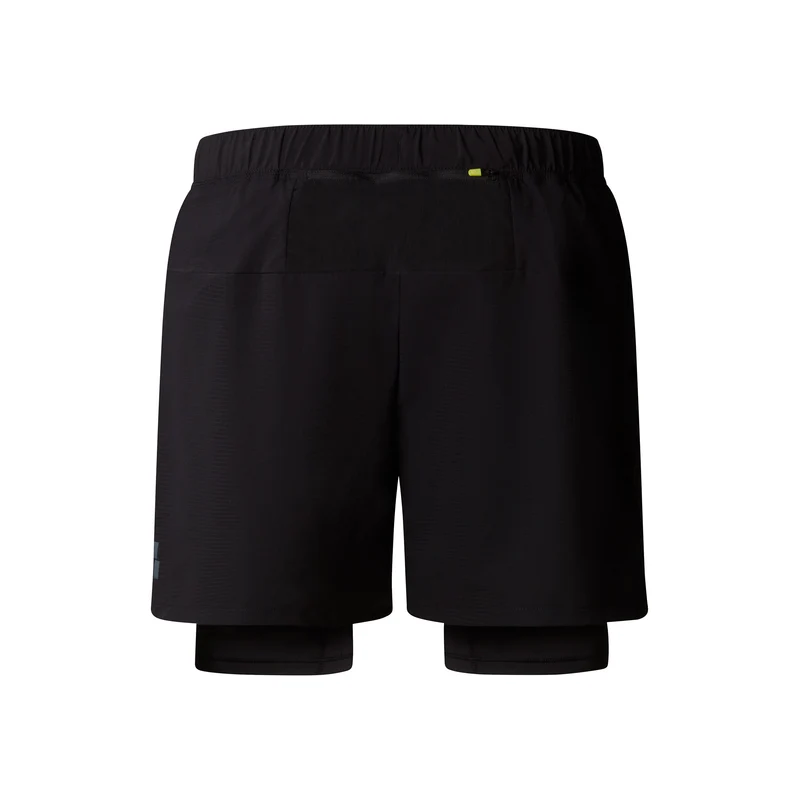 Sunriser 2in1 6in Laufshorts Herren-Schwarz,Neongrün