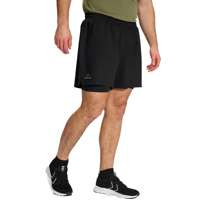 Dallas 2in1 Shorts Herren-Schwarz