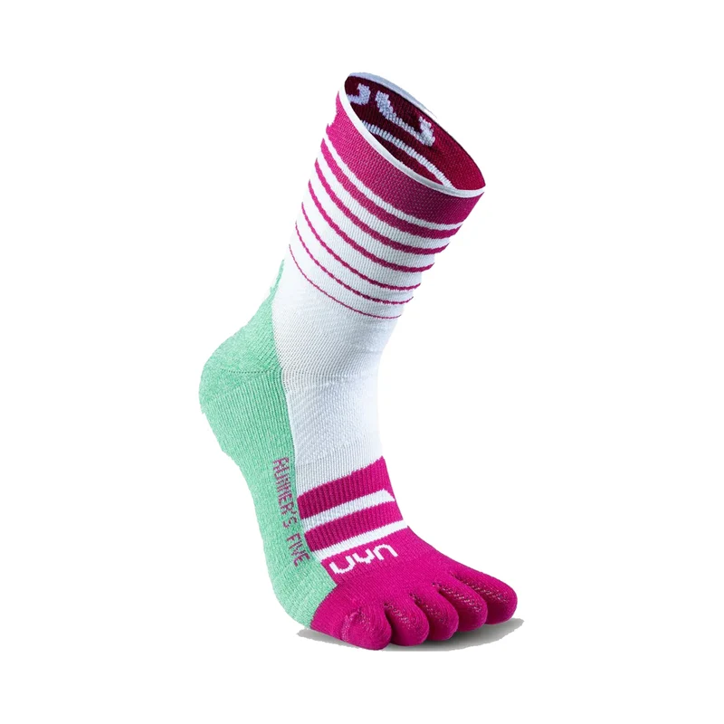 Runner's Five Laufsocken Damen-Weiß,Grün