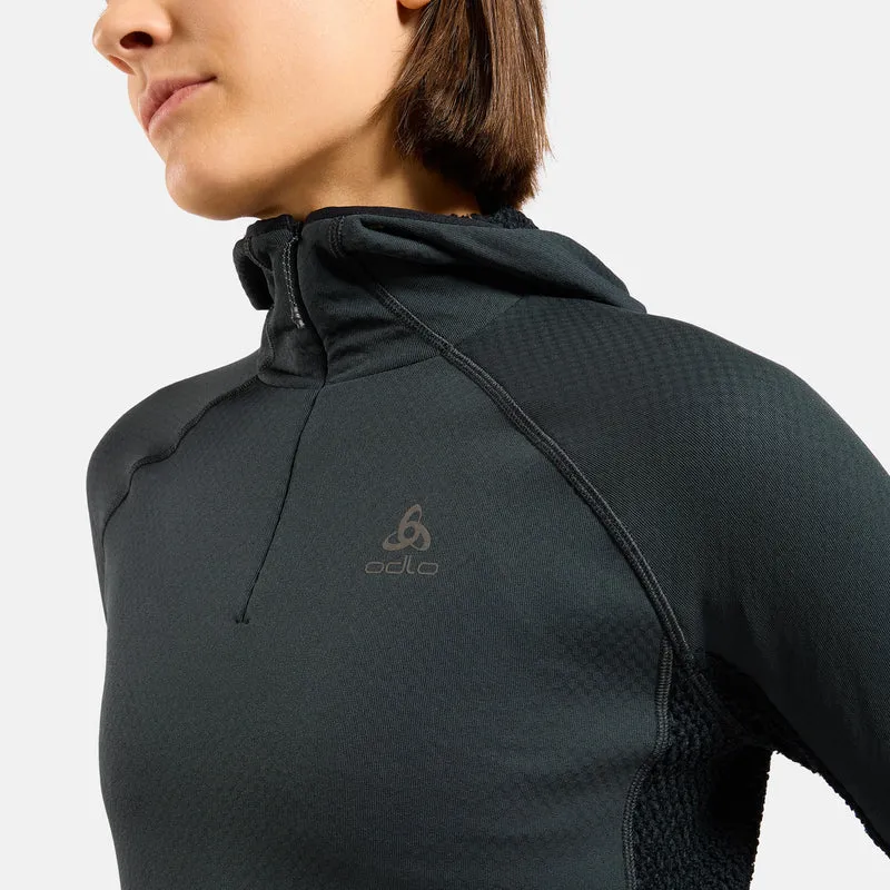 X-Alp Midlayer Laufshirt Damen - schwarz