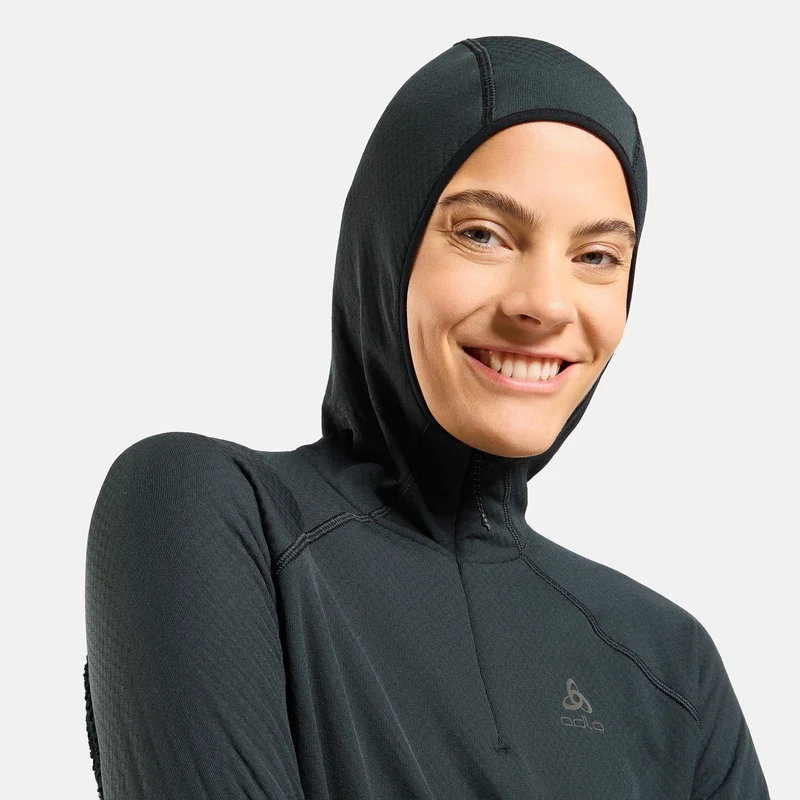 X-Alp Midlayer Laufshirt Damen - schwarz