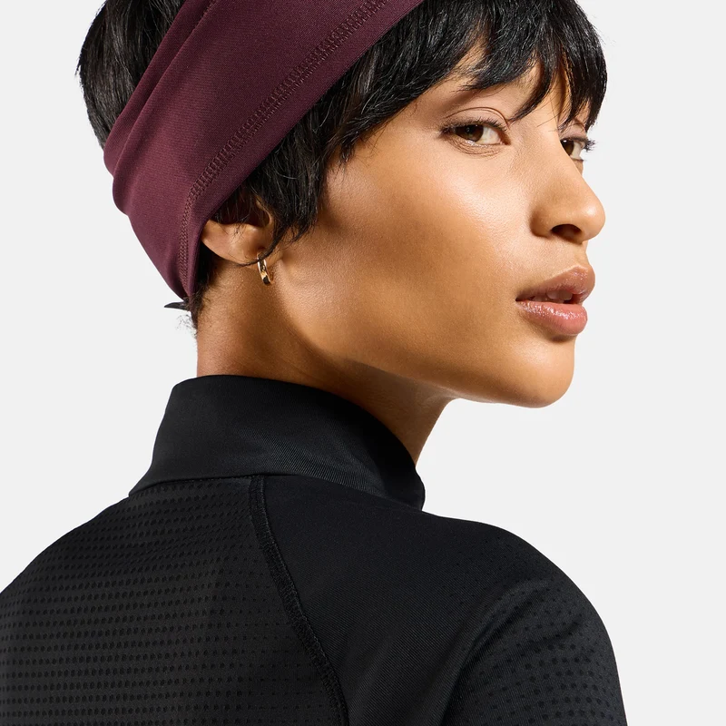 Zeroweight Warm Mid Layer 1/2 Zip Laufshirt Damen - schwarz