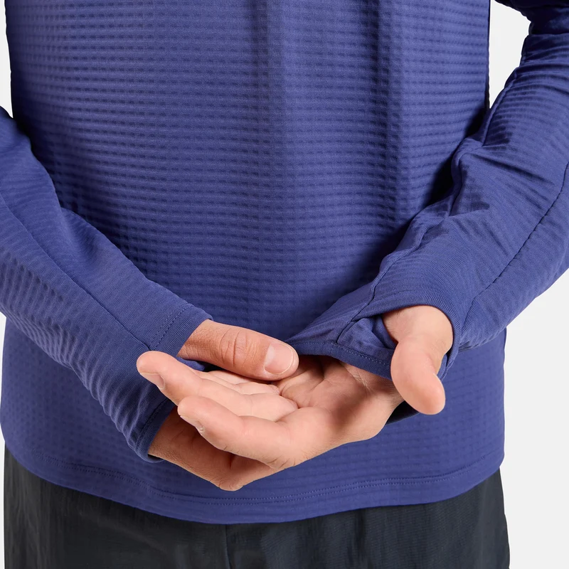 Essential Thermal Midlayer Laufshirt Herren - blau