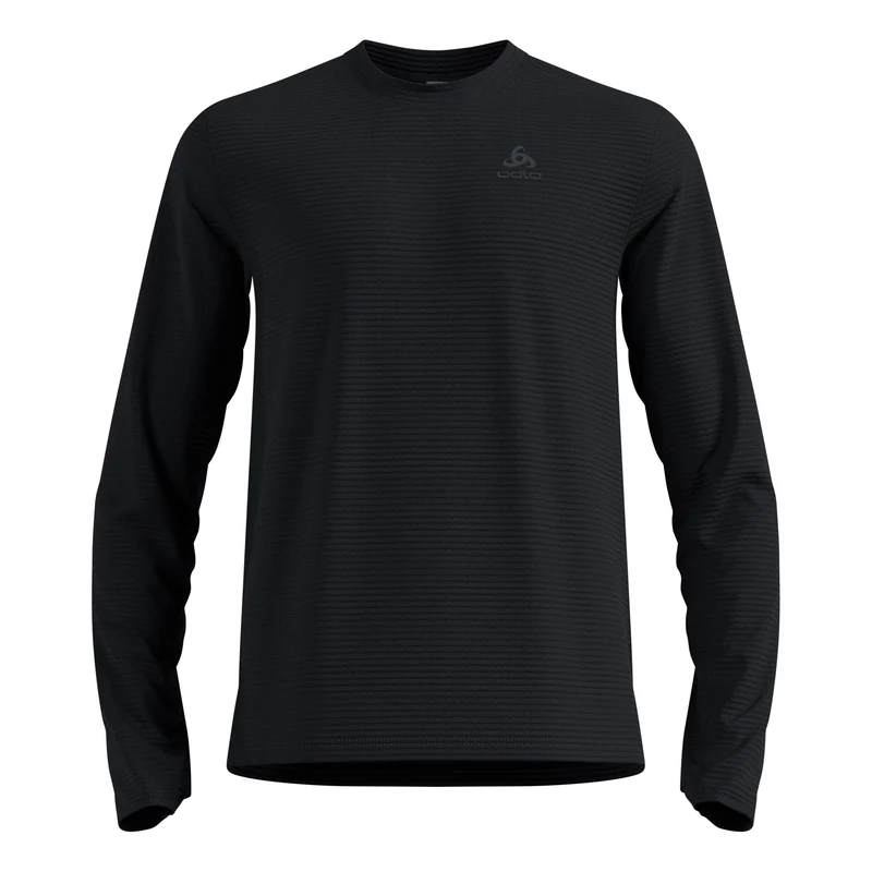 Essential Thermal Midlayer Laufshirt Herren - schwarz