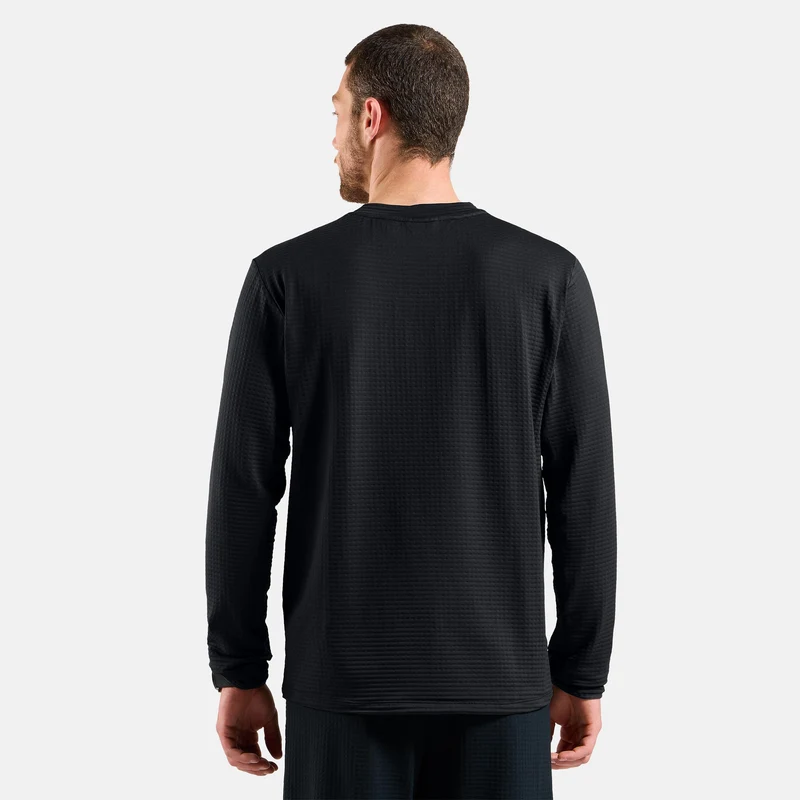 Essential Thermal Midlayer Laufshirt Herren - schwarz