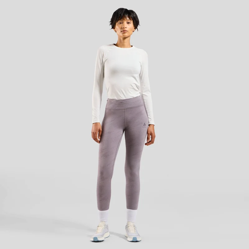 Zeroweight Print Reflective Lauftight Damen-Grau