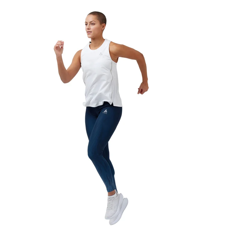Crew Neck Chill-Tech Laufshirt Damen-Weiß