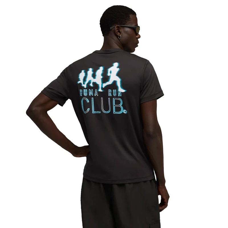 Run Club Graphic Laufshirt Herren-Schwarz