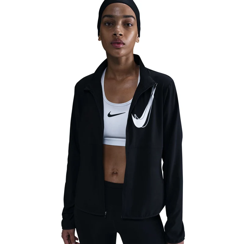 Swoosh Laufjacke Damen-Schwarz