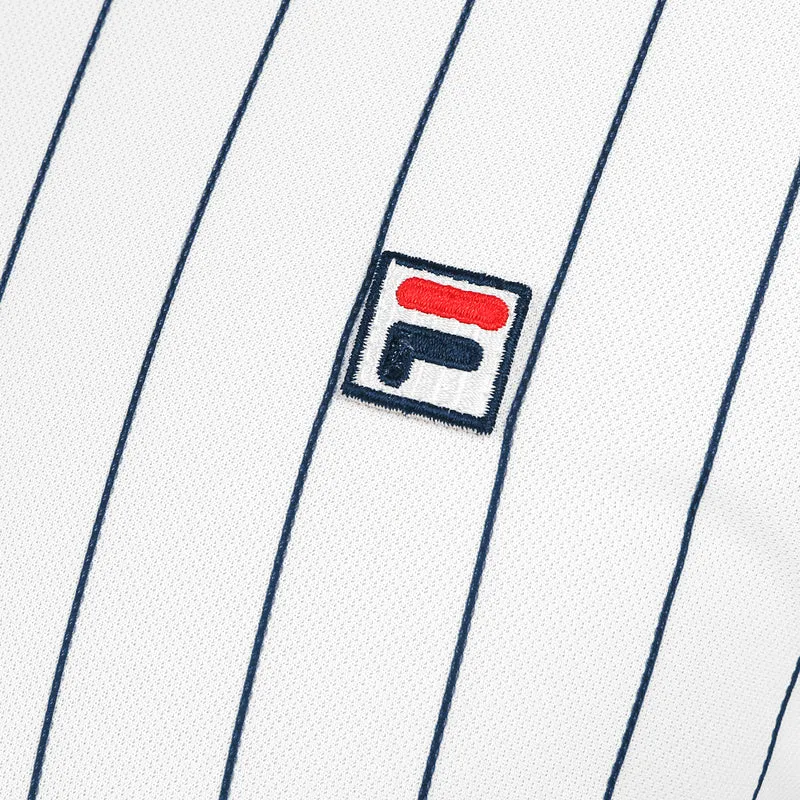 Stripes Polo Herren-Weiß,Dunkelblau