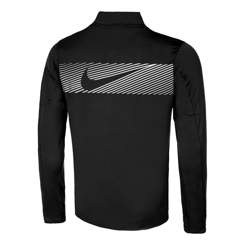 Dri-Fit Dri-FIT Element Flash Half-Zip Laufshirt Herren-Schwarz,Silber