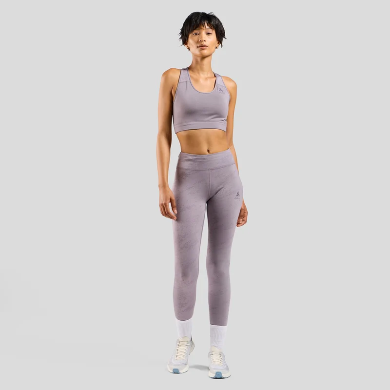 Essential Bralette Print Sport-BH Damen - grau,