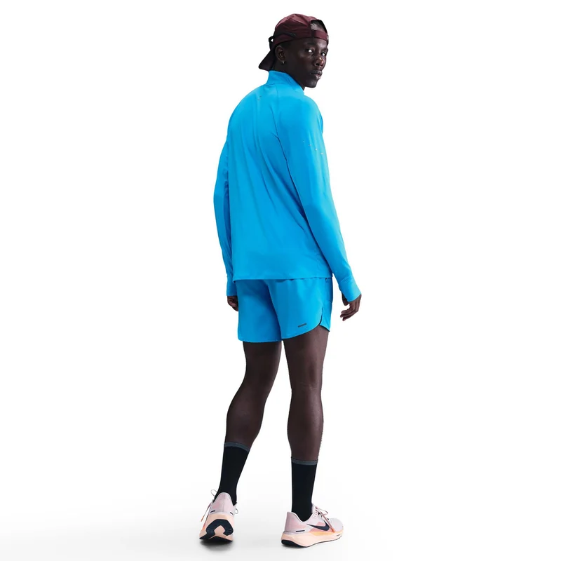 Stride Half-Zip Laufshirt Herren - blau, silber