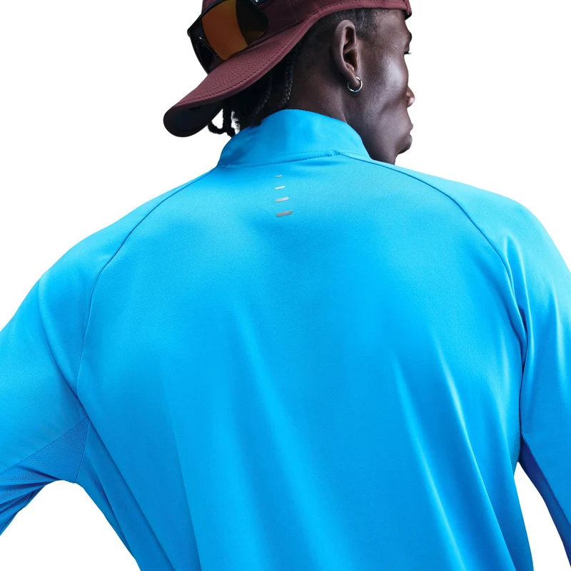 Stride Half-Zip Laufshirt Herren - blau, silber
