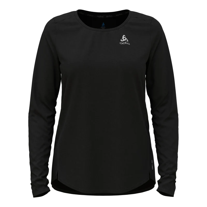 Crew Neck Chill-Tech Longsleeve Damen - schwarz,