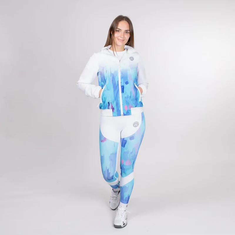 Abiba Tech Mesh Tight Damen-Weiß,Hellblau