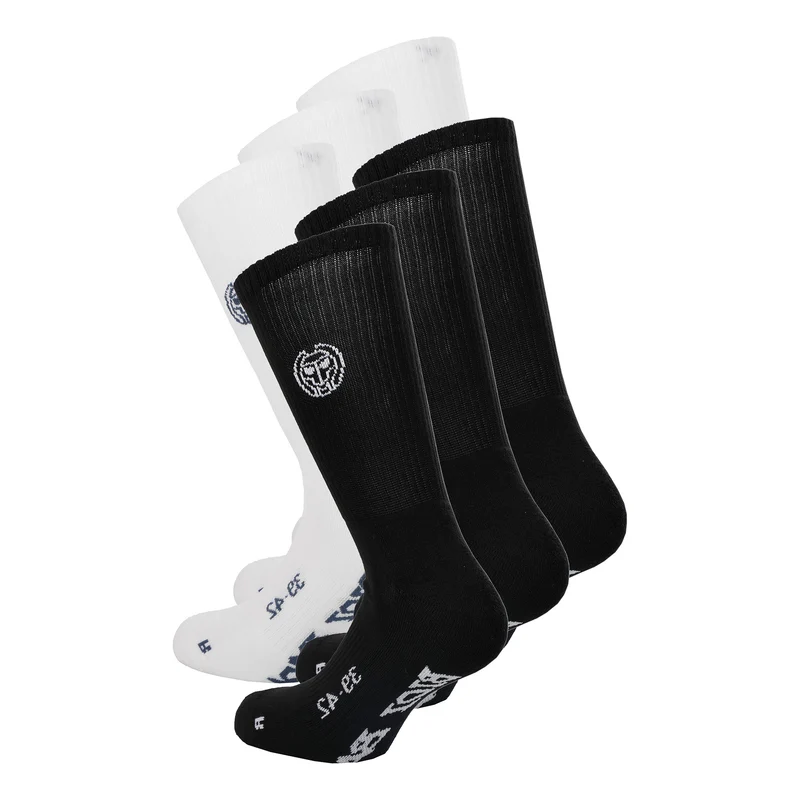 Don Carlito XXL Crew Move Sportsocken 6er Pack-Schwarz,Weiß