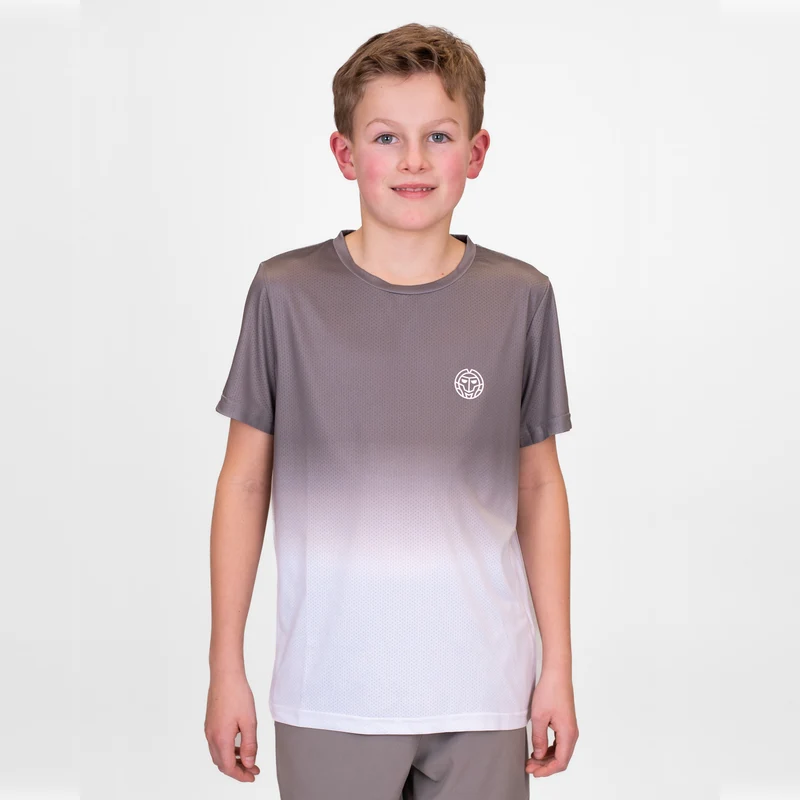 Crew Gradiant T-Shirt Jungen-Grau,Weiß