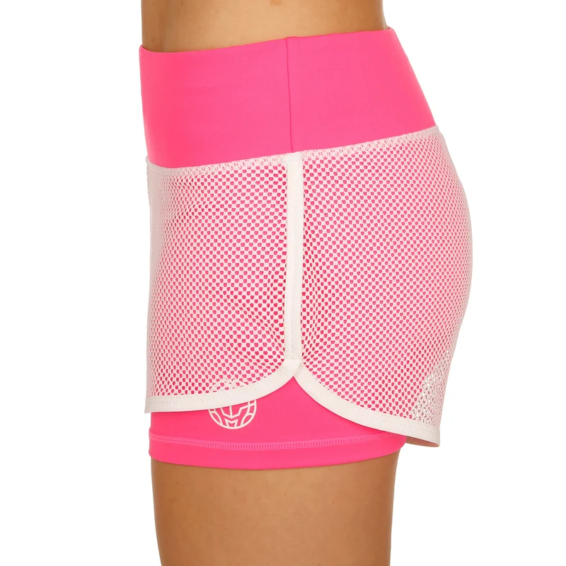 Efia Tech (2in1) Shorts Damen-Pink,Weiß